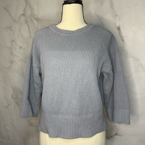 Cabi Drop Sleeve Grey-Blue Sweater Size Small